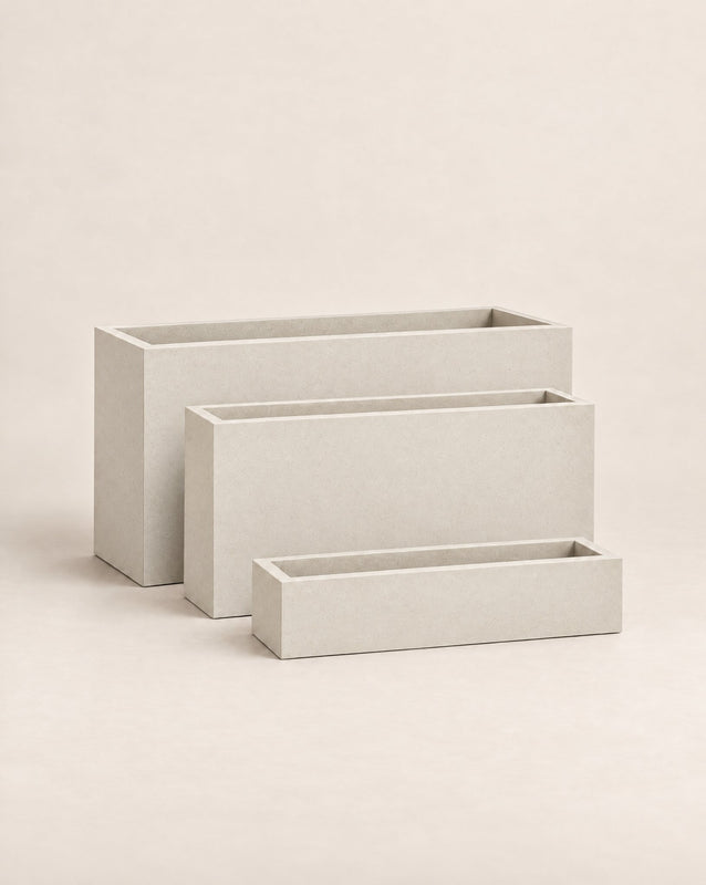 Alveus Medium grey rectangular outdoor trough planter