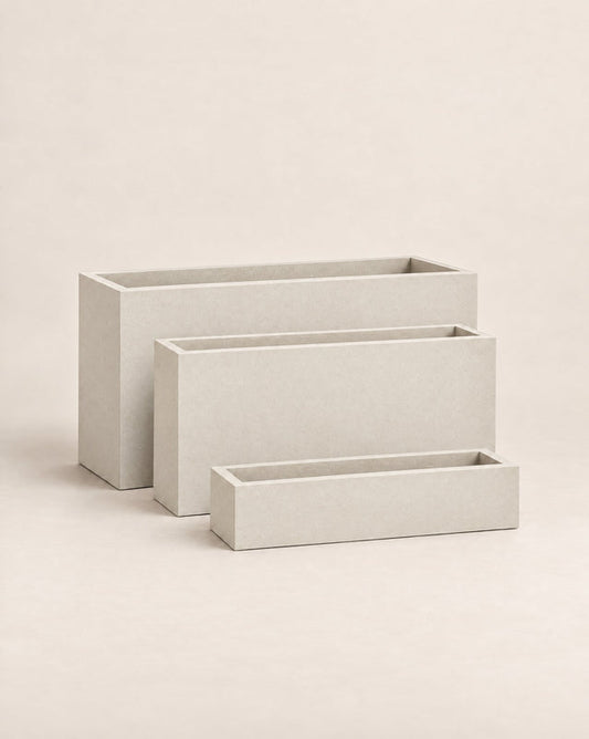 Alveus Medium grey rectangular outdoor trough planter