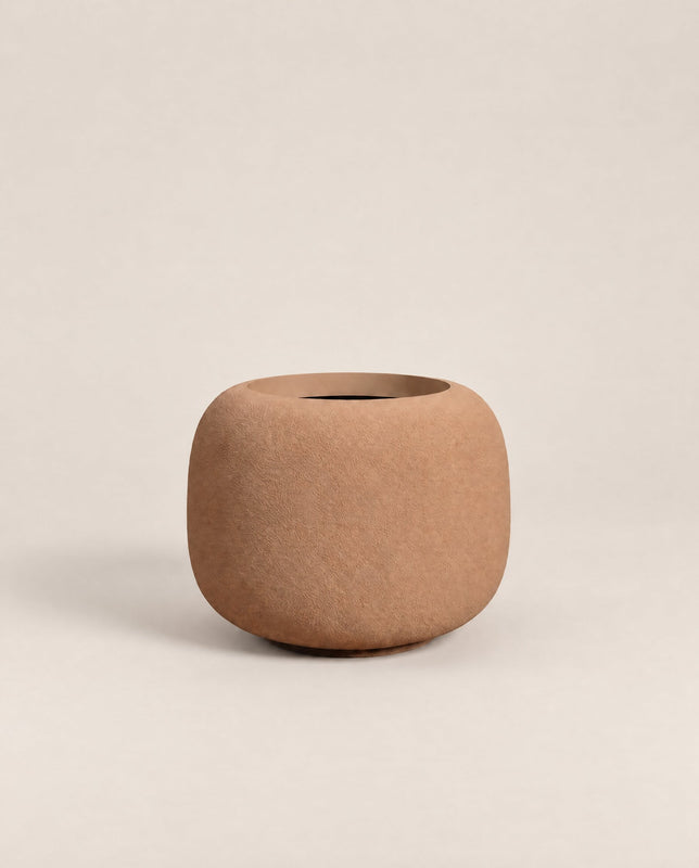 Durum Low desert rough outdoor planter with a compact, rounded shape